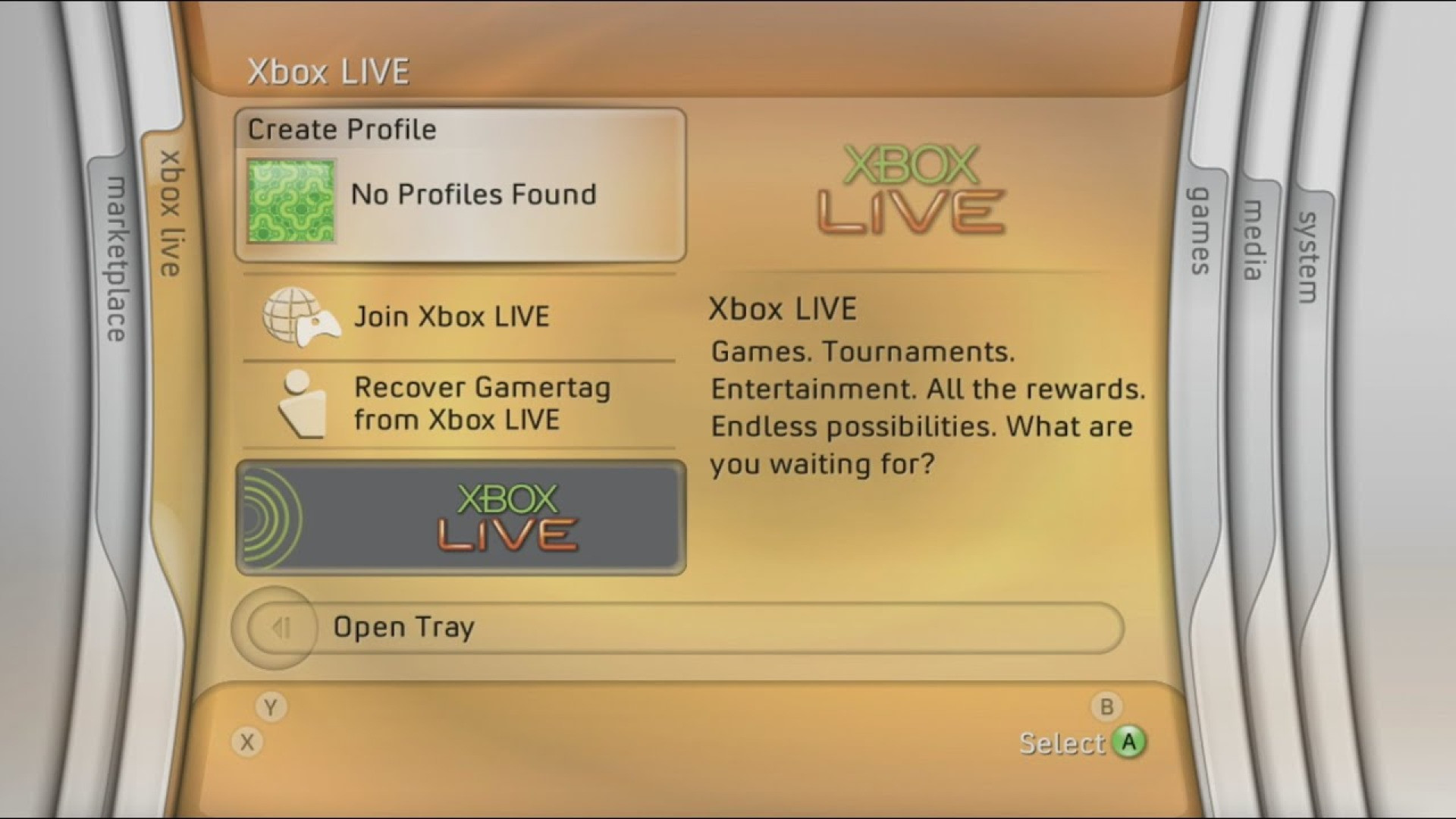 Xbox 360 Blades UI