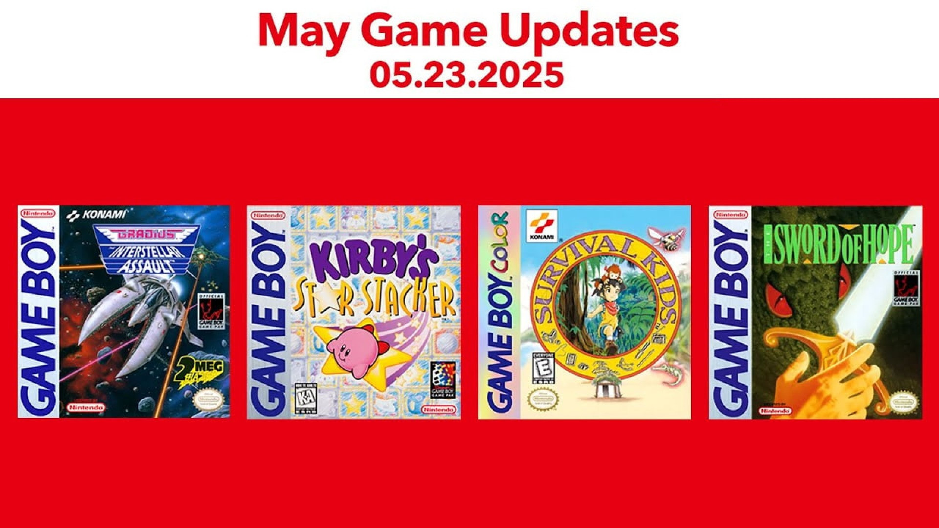 Game Boy Nintendo Switch Online May Update
