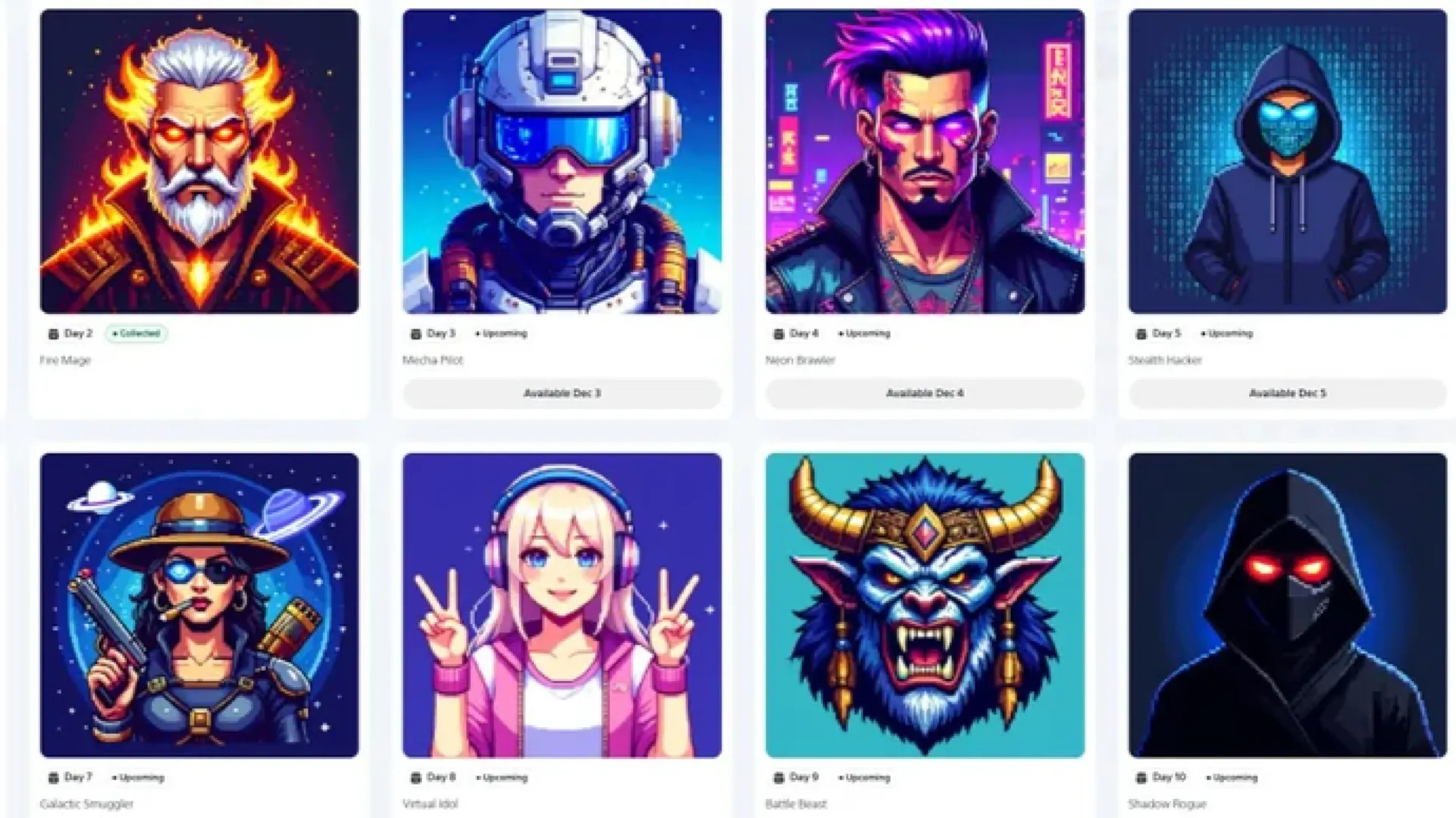 Avatares gerados por IA