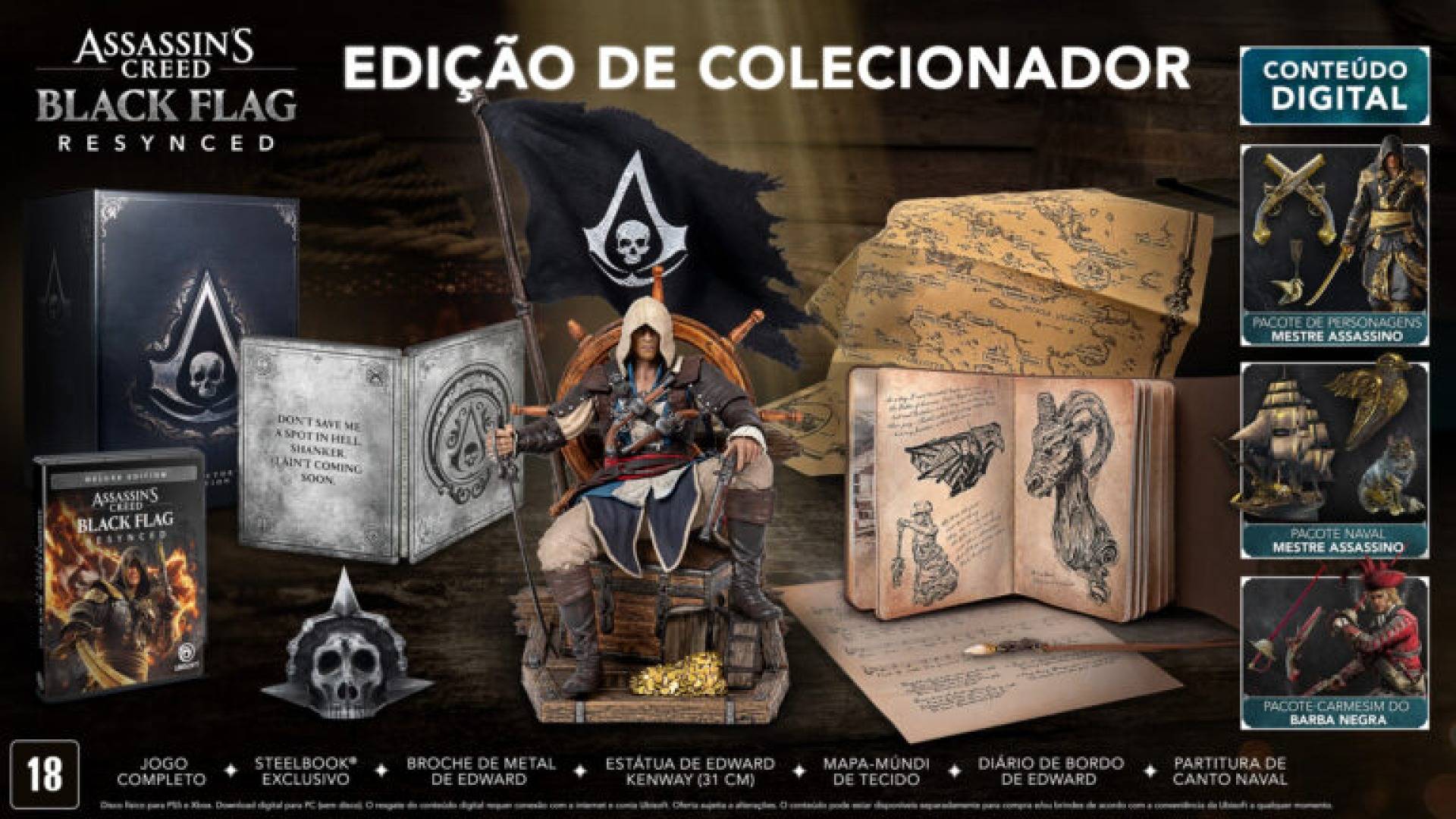 Edição de Colecionador de Assassin’s Creed Black Flag Resynced