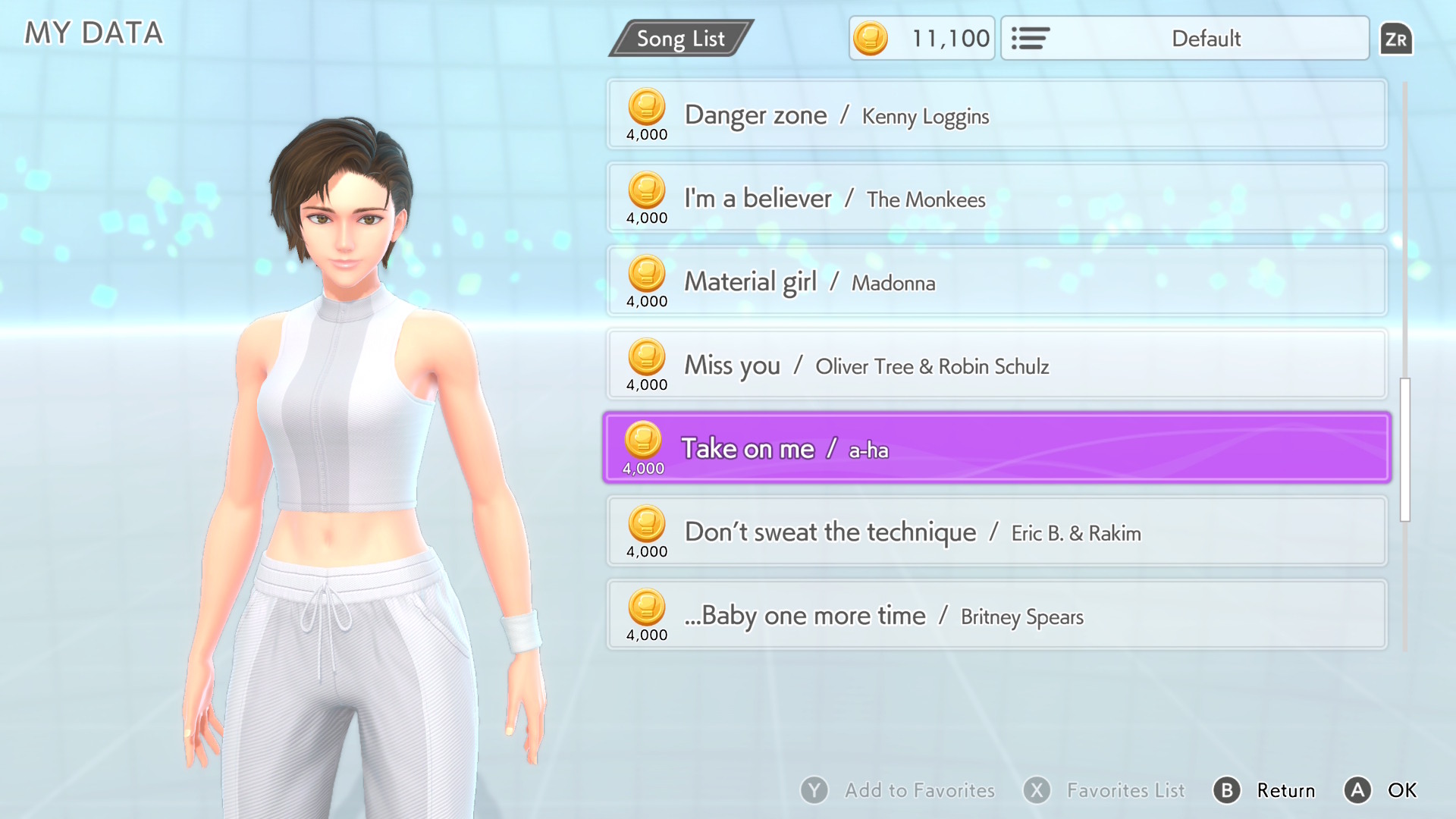 Fitness Boxing 3 menus