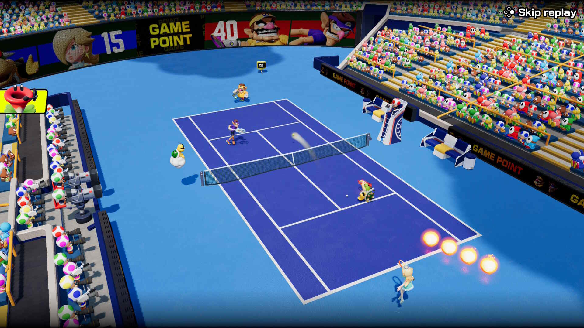 Mario Tennis Fever court