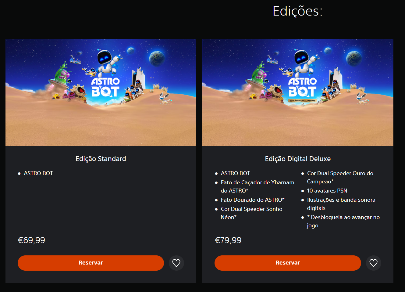 Astro Bot edições