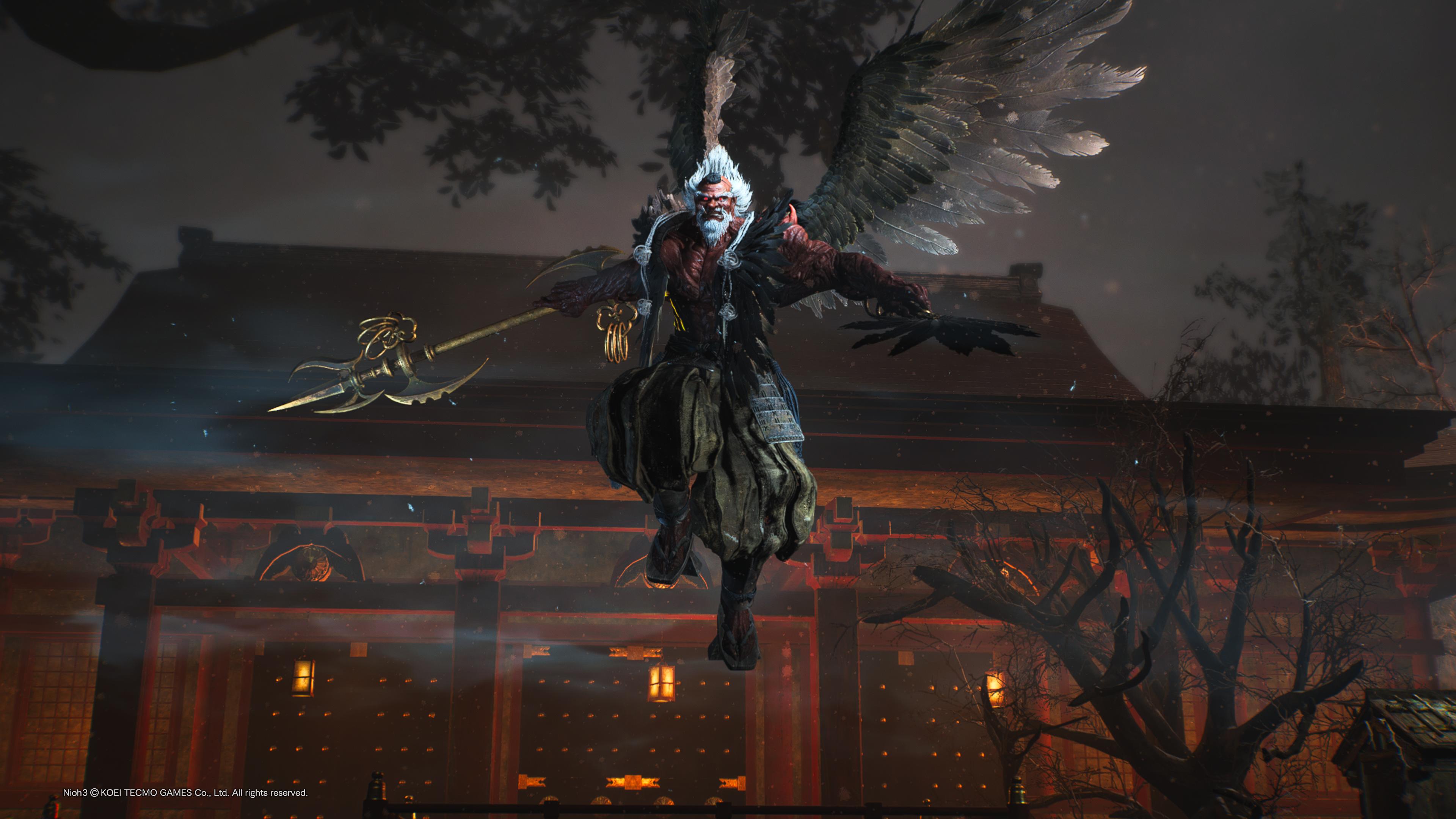 Boss Great Tengu em Nioh 3