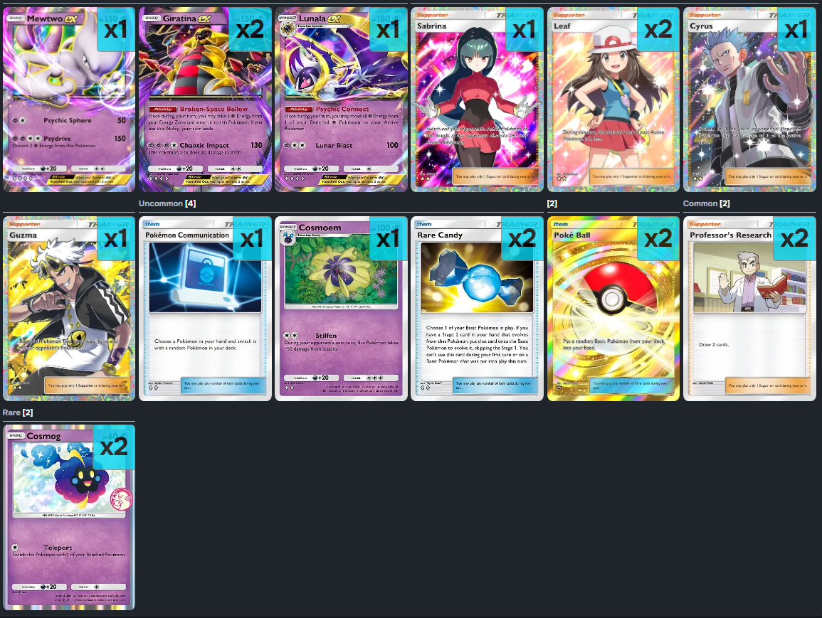 Deck Lunala EX