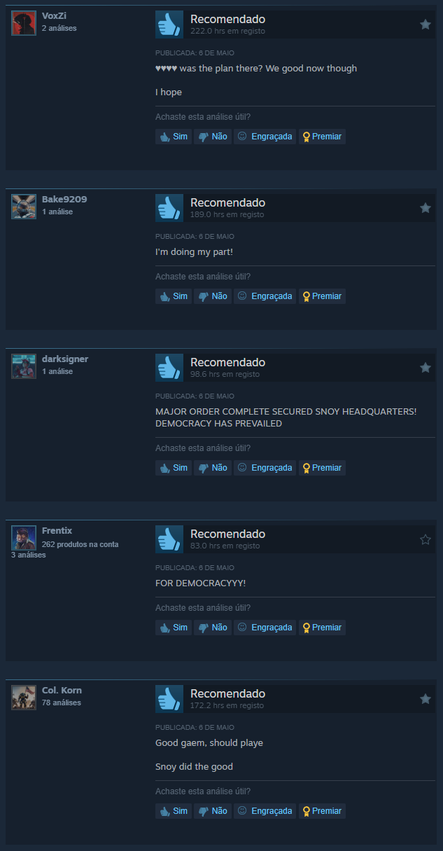 Jogadores revertem reviews negativas de Helldivers 2