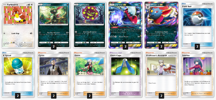 Deck Darkrai EX