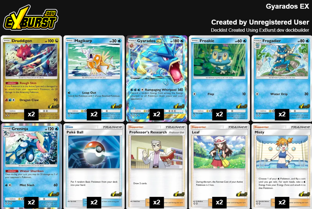 Gyarados EX Deck