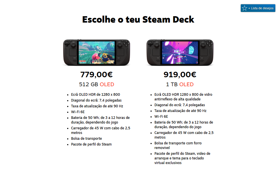pre&ccedil;o steam deck 2026