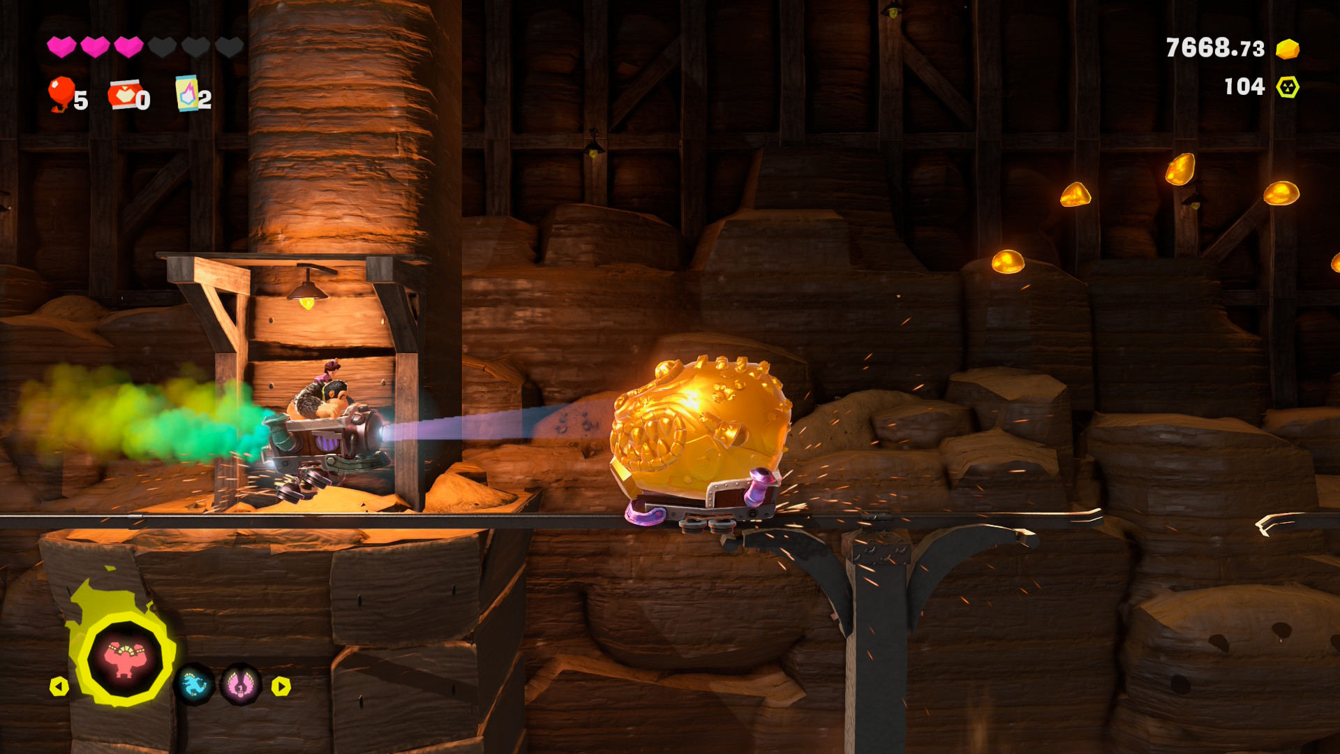 Donkey Kong Bananza 2D level