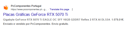 RTX 5070 Ti PC Componentes