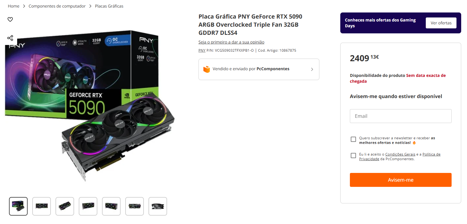 RTX 5090 comprar