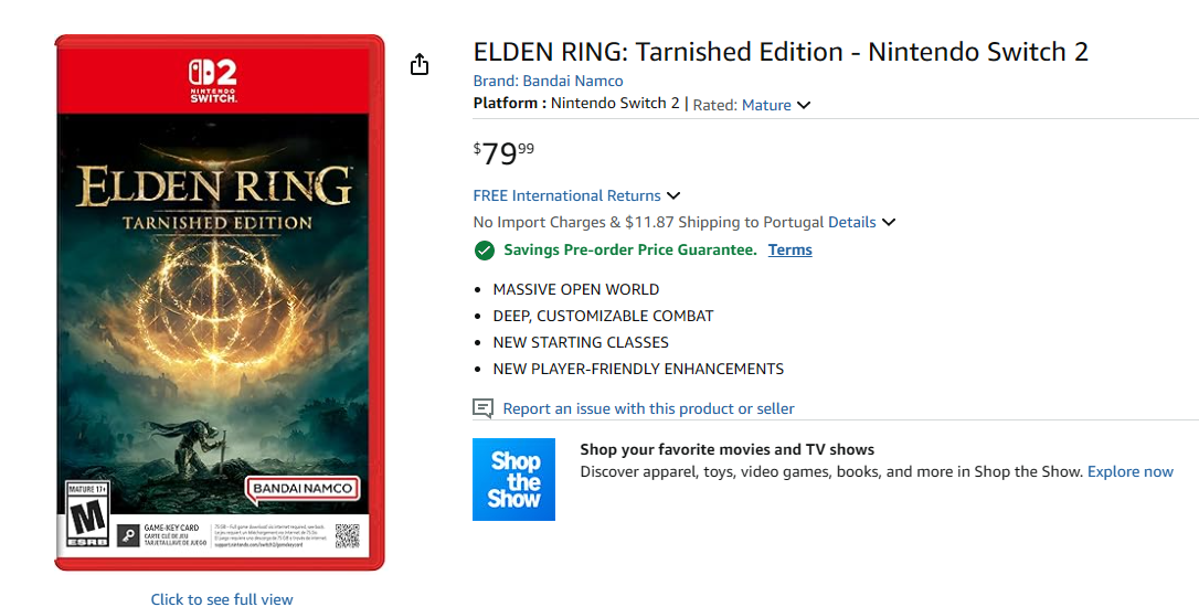Elden Ring Amazon Switch 2 Elden Ring Amazon Switch 2